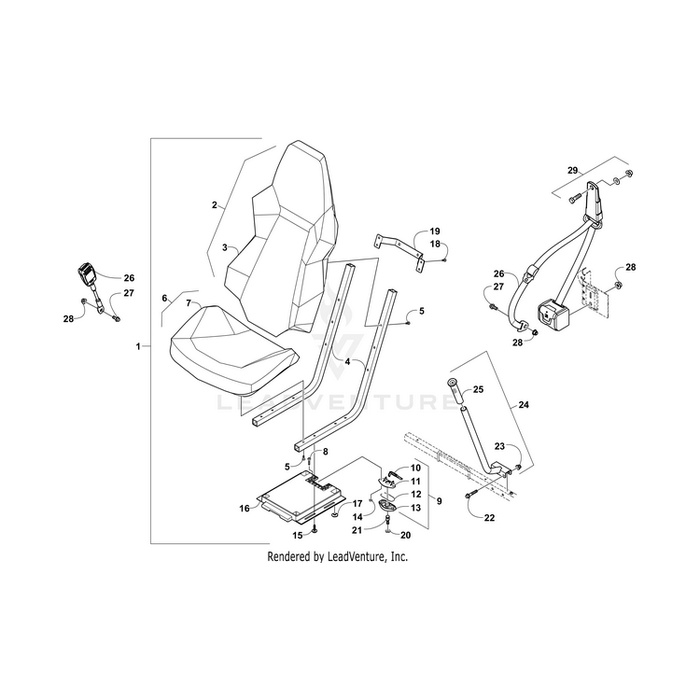 Cover,Seat Back-Black By Arctic Cat