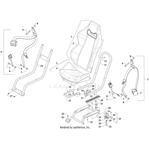 Cover,Seat Back By Arctic Cat 9506-153 OEM Hardware 9506-153 Off Road Express