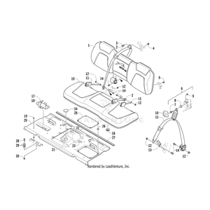 Cover, Seat Belt - Left By Arctic Cat 2416-149 OEM Hardware 2416-149 Off Road Express