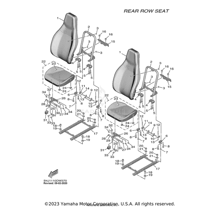 Cover, Seat by Yamaha