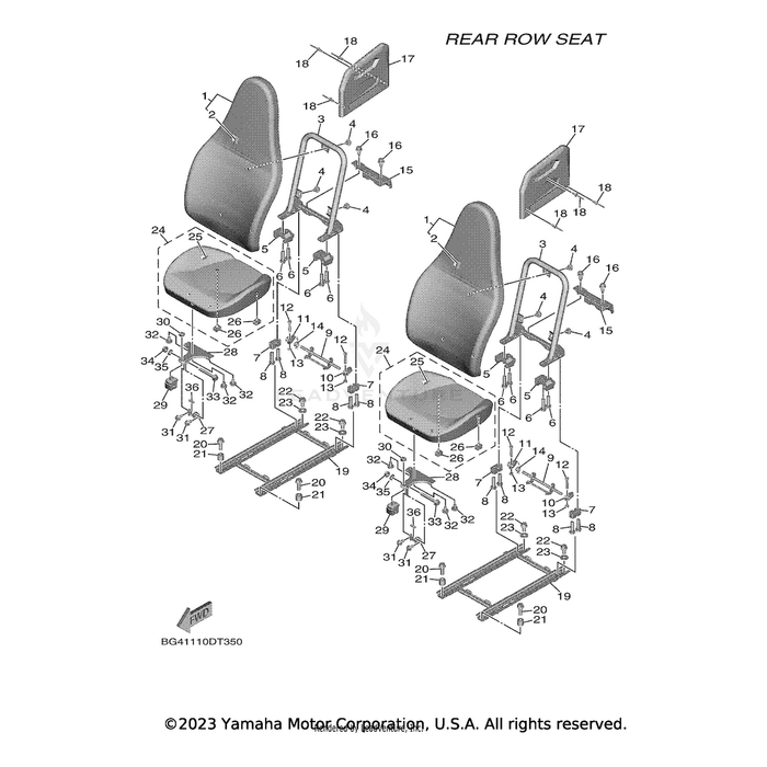 Cover, Seat by Yamaha