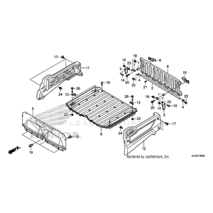 Cover Set, Left Bed Side (Type1) (Wl) by Honda 81565-HL3-620ZB OEM Hardware 81565-HL3-620ZB Off Road Express Peach St