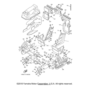 Cover, Side 1 by Yamaha 5B4-F2864-00-00 OEM Hardware 5B4-F2864-00-00 Off Road Express