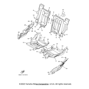 Cover, Side 3 by Yamaha 2HC-F1731-00-00 OEM Hardware 2HC-F1731-00-00 Off Road Express