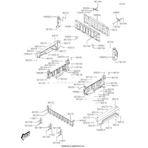 Cover,Side,Outer,Lh,S.Black by Kawasaki 14093-Y035-933 OEM Hardware 14093-Y035-933 Off Road Express Peach St