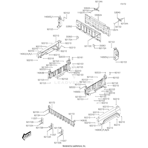 Cover,Side,Outer,Lh,T.T.H.Grn by Kawasaki 14093-Y058-975 OEM Hardware 14093-Y058-975 Off Road Express Peach St