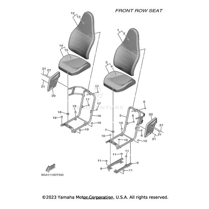 Cover, Single Seat by Yamaha