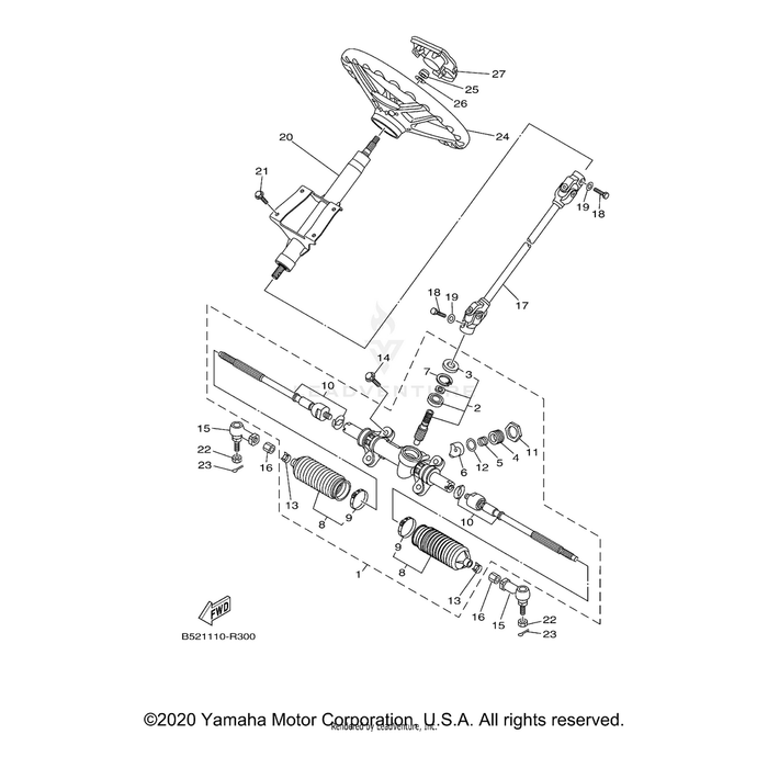 Cover, Steering by Yamaha