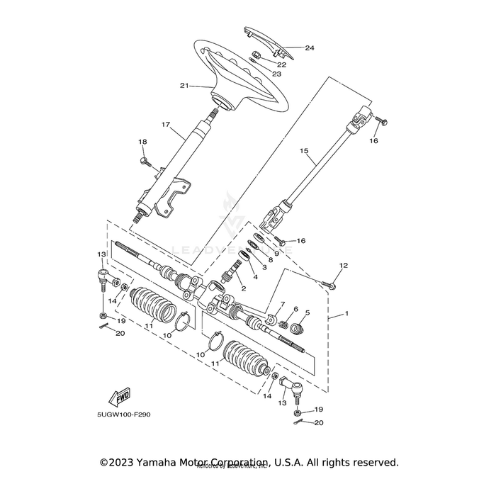 Cover, Steering by Yamaha