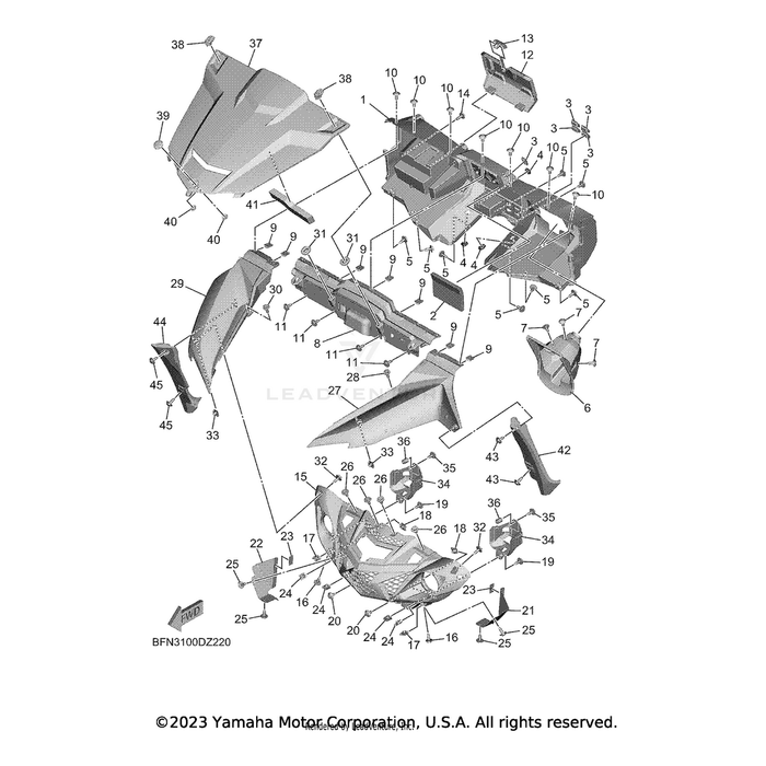 Cover, Steering by Yamaha