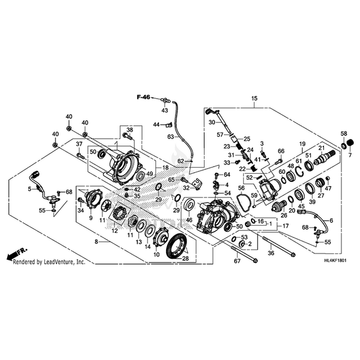 Cover Sub-Assembly, Front Final Gear by Honda