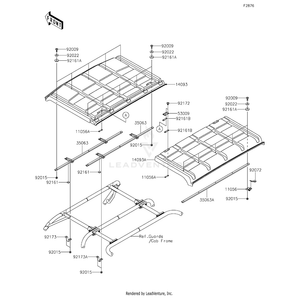 Cover,Sun Top,4P,Fr by Kawasaki 14093-0318 OEM Hardware 14093-0318 Off Road Express Peach St