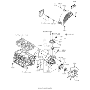 Cover,Thermostat by Kawasaki 14093-0446 OEM Hardware 14093-0446 Off Road Express Peach St