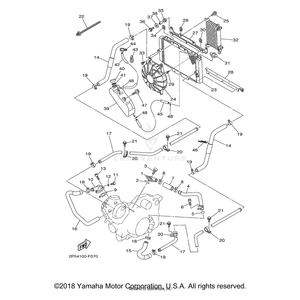 Cover, Thermostat by Yamaha 2P5-12413-00-00 OEM Hardware 2P5-12413-00-00 Off Road Express