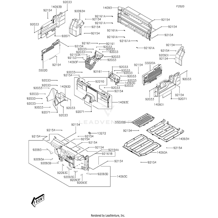 Cover,Under,Rear,S.Black by Kawasaki