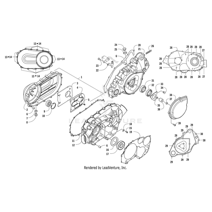 Cover,V-Belt-Damened Assy (Univ) By Arctic Cat