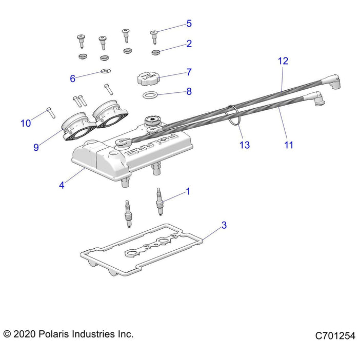 Cover-Valve,Cast,2Cyl,Dohc by Polaris