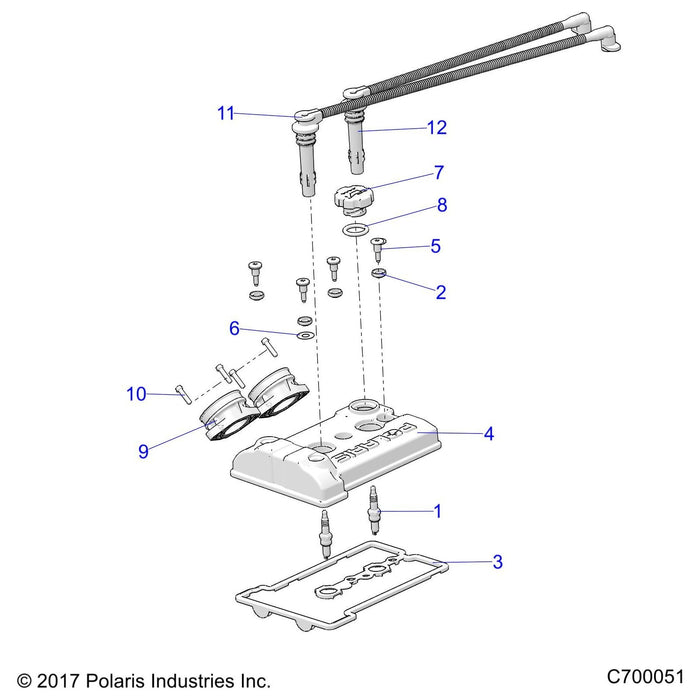 Cover-Valve,Cast,2Cyl,Dohc by Polaris