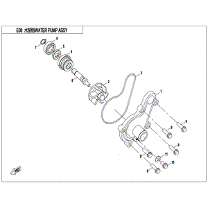 Cover Water Pump by CF Moto 0GRB-080001 OEM Hardware 0GRB-080001 Northstar Polaris