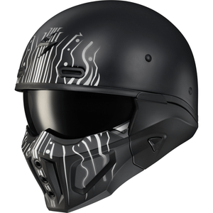 Covert X Helmet by Scorpion Exo COX-1307 Open Face Helmet 75-21332X Western Powersports 2X / Tribe Matte Black/White