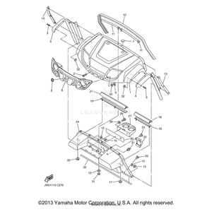 Cowl, Front by Yamaha JW5-K8115-00-00 OEM Hardware JW5-K8115-00-00 No Longer Available