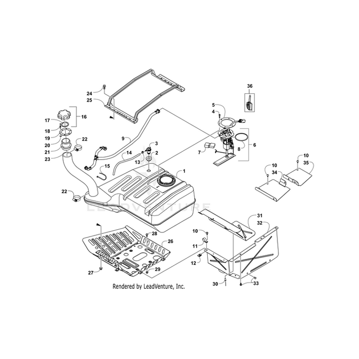 Cradle, Fuel Tank By Arctic Cat