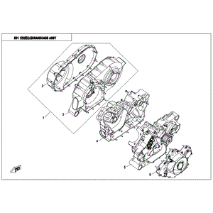 Crankcase Assy. Rh. Mark A by CF Moto 0800-011101-30010 OEM Hardware 0800-011101-30010 Northstar Polaris