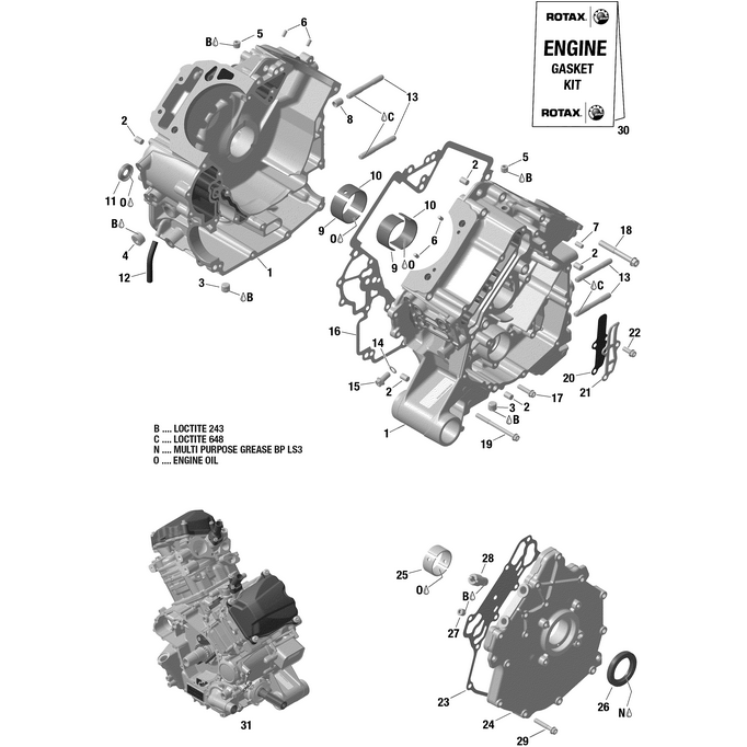 Crankcase by Can-Am