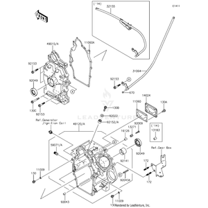 Crankcase-Comp by Kawasaki 49120-6201 OEM Hardware 49120-6201 No Longer Available