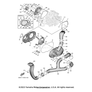 Crankcase Cover Assembly 3 by Yamaha BG4-15430-00-00 OEM Hardware BG4-15430-00-00 Off Road Express