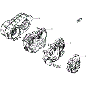 Crankcase Cover (Left) by CF Moto 0180-014000 OEM Hardware 0180-014000 Northstar Polaris