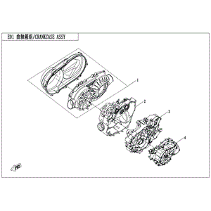 Crankcase Cover (Left) by CF Moto 0GR0-014000 OEM Hardware 0GR0-014000 Northstar Polaris