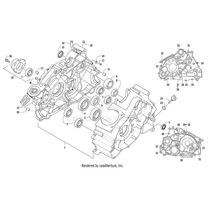 Crankcase,H1,Assy By Arctic Cat