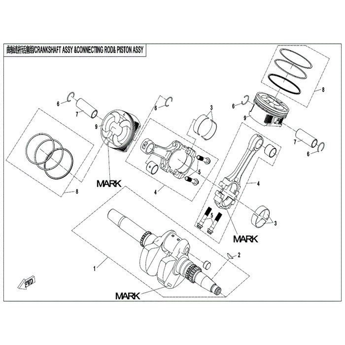 Crankshaft Assy Mark A by CF Moto