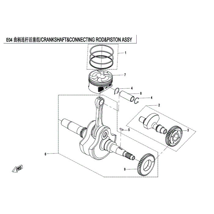 Crankshaft Assy. Mark B by CF Moto