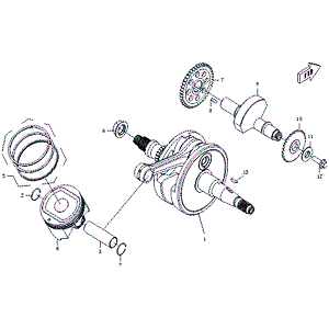 Crankshaft by CF Moto 0600-041000 OEM Hardware 0600-041000 Northstar Polaris