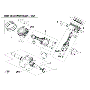 Crankshaft Mark A by CF Moto 0JYA-041000-20010 OEM Hardware 0JYA-041000-20010 Northstar Polaris