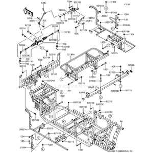 Crossmember-Comp by Kawasaki 39043-0018 OEM Hardware 39043-0018 Off Road Express Peach St