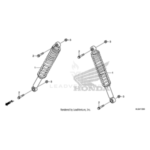 Cushion Assembly, Front (Kyb) by Honda 51400-HL3-611 OEM Hardware 51400-HL3-611 Off Road Express Drop Ship