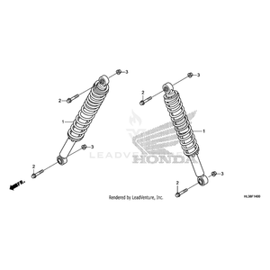 Cushion Assembly, Front (Kyb) by Honda 51400-HL3-661 OEM Hardware 51400-HL3-661 Off Road Express Drop Ship