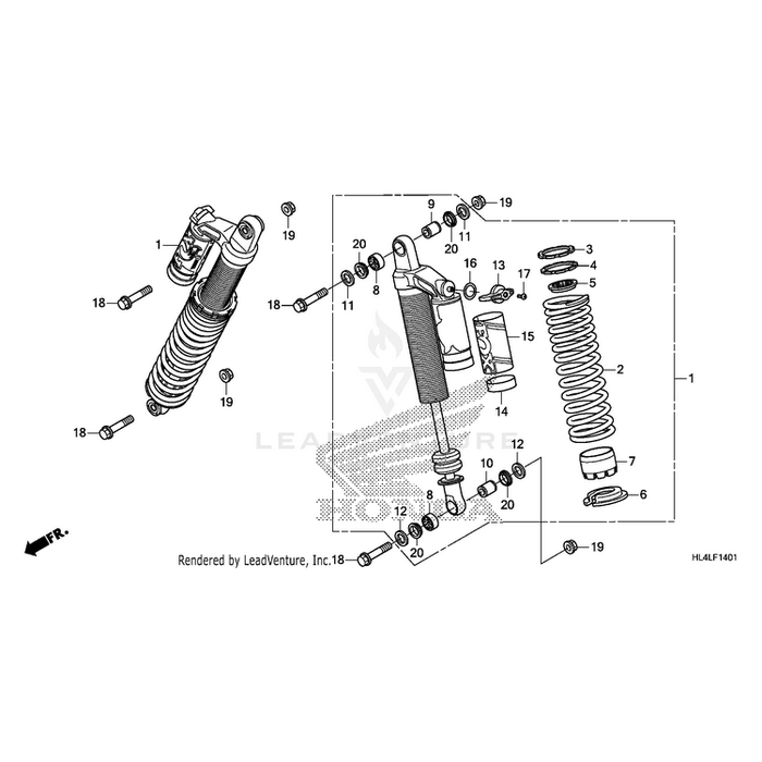 Cushion Assembly, Front (Type1) (Fox) by Honda