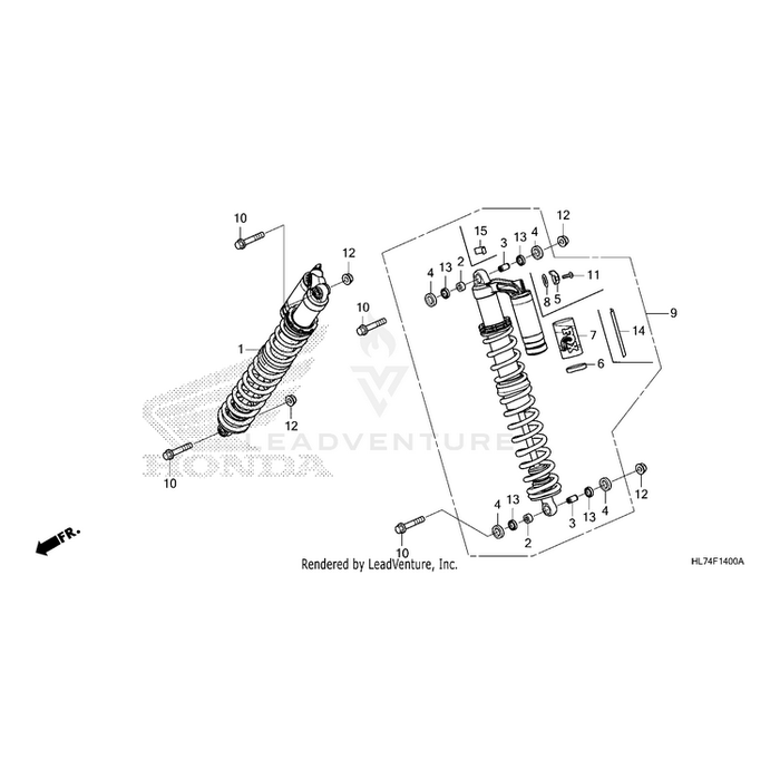 Cushion Assembly, Left Front (Type1) (Fox) by Honda