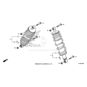 Cushion Assembly, Rear by Honda 52400-HL4-A11 OEM Hardware 52400-HL4-A11 Off Road Express Drop Ship