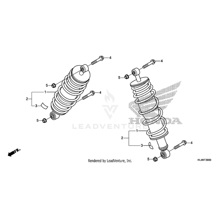 Cushion Assembly, Rear (Kayaba) by Honda