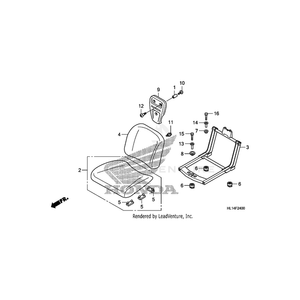 Cushion Assembly, Seat *Nh1L* (Black) by Honda 77100-HL1-A01ZA OEM Hardware 77100-HL1-A01ZA Off Road Express Peach St