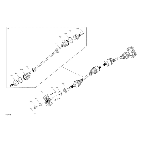 CV Joint Assy by Can-Am