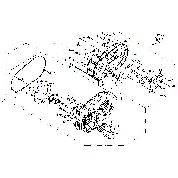 Cvt Box Component (For Mc/Hl Driven Pulley ) by CF Moto