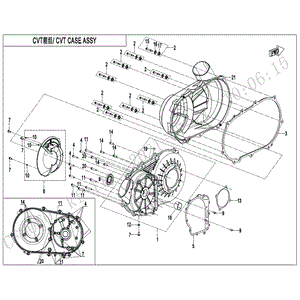 Cvt Case Assy by CF Moto 0GS0-013100-20010 OEM Hardware 0GS0-013100-20010 Northstar Polaris