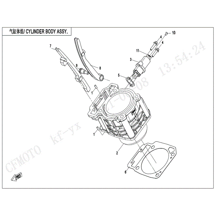 Cylinder Body Assy Mark 1 (Replaces 0Gr0-023100-20010) by CF Moto