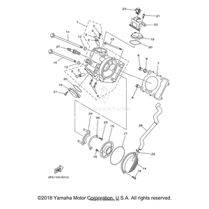 Cylinder Head Assembly by Yamaha 5GH-11101-09-00 OEM Hardware 5GH-11101-09-00 Off Road Express